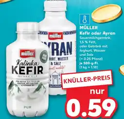 Kaufland MÜLLER Kefir oder ayran tilbud