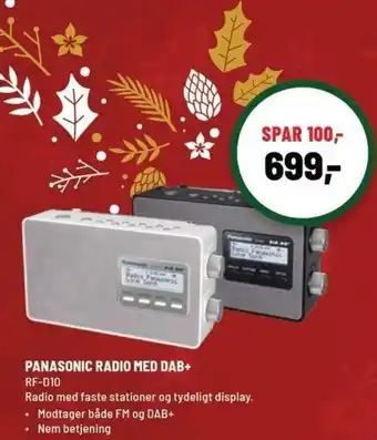 Panasonic Center Panasonic Radio MED DAB+ RF-D10 tilbud