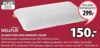 JYSK Olden Pude Med Memory-Skum 35x55x8 cm tilbud