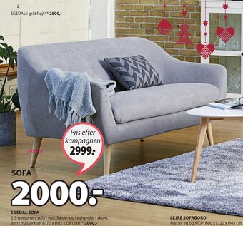 JYSK Egedal Sofa tilbud