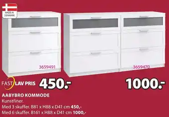 JYSK Aabybro Kommode B161 x H88 x D41 Cm tilbud