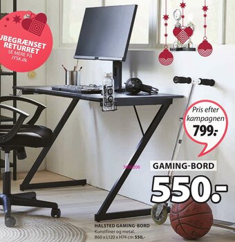 JYSK Halsted Gaming-Bord tilbud