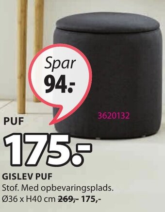 JYSK Gislev PUF tilbud