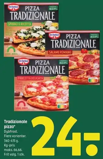 Coop 365 Tradizionale pizza 360-415 g tilbud