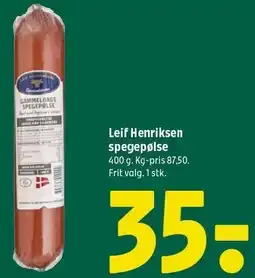 Coop 365 Leif Henriksen spegepølse tilbud