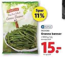 Lidl FRESHONA Grønne bønner 1000 g tilbud