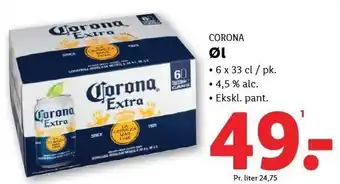 Lidl Corona Øl 6 x 33 cl tilbud