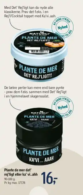 Føtex Plante de mer det' rej'ligt eller ka' vi..ahh tilbud