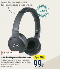 Føtex Altec Lancing on-ear høretelefoner tilbud