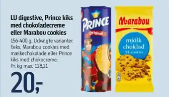 Føtex LU digestive, Prince kiks med chokoladecreme eller Marabou cookies tilbud