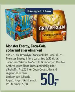 Føtex Monster Energy, Coca-Cola sodavand eller ølmarked tilbud