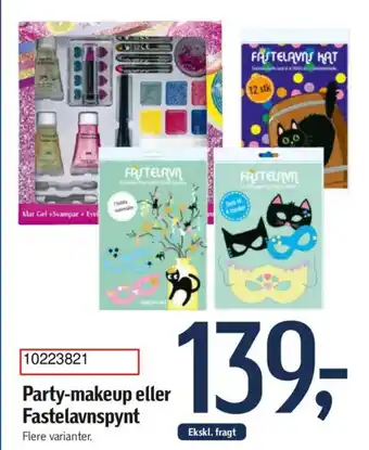 Føtex Party-makeup eller Fastelavnspynt tilbud