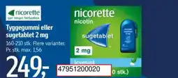 Føtex Tyggegummi eller sugetablet 2 mg tilbud