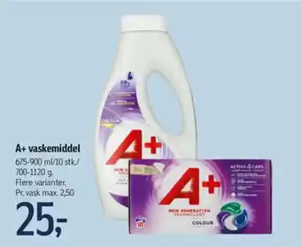 Føtex A+ vaskemiddel tilbud