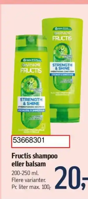 Føtex Fructis shampoo eller balsam tilbud