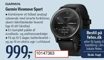 Føtex GARMIN. Garmin Vivomove Sport tilbud