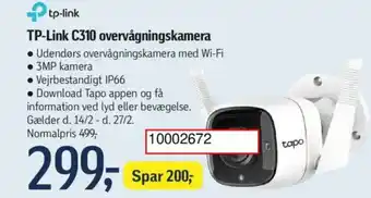 Føtex TP-Link C310 overvågningskamera tilbud