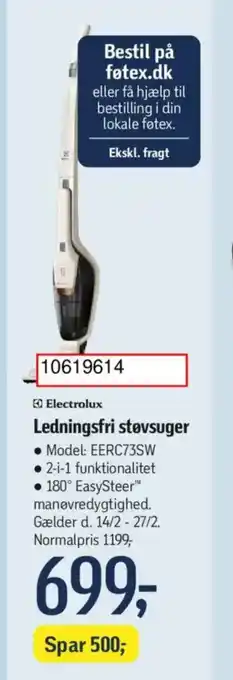 Føtex Ledningsfri støvsuger tilbud