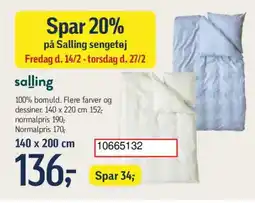 Føtex Salling 100% bomuld. flere farver og tilbud