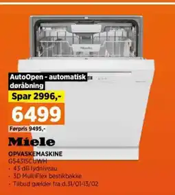 Power Miele OPVASKEMASKINE G5431SCUWH tilbud