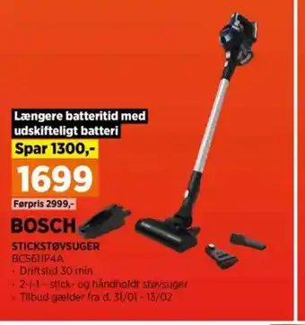 Power BOSCH STICKSTØVSUGER tilbud