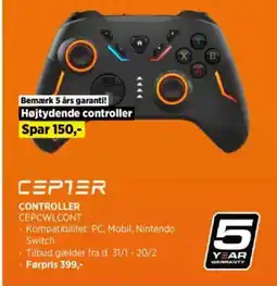 Power CEPTER CONTROLLER CEPCWLCONT tilbud