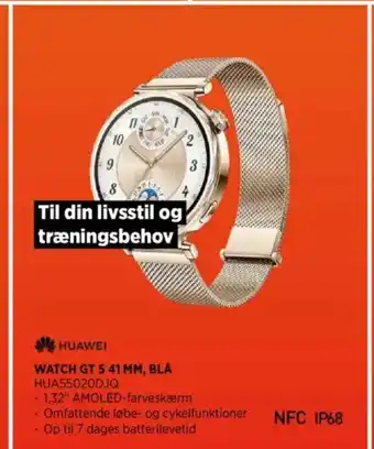 Power HUAWEI WATCH GT 5 41 MM, BLÅ tilbud