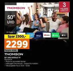 Power THOMSON 50" UHD GOOGLE TV 50UG4S14 tilbud