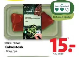 Lidl DANISH CROWN Kalvesteak tilbud