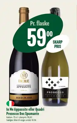 Min Købmand In Me Appassite eller Quadri Prosecco Doc Spumante tilbud