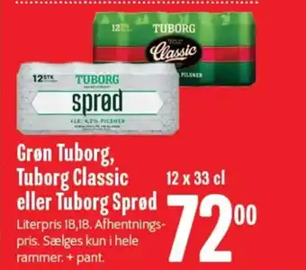 Min Købmand Grøn Tuborg, Tuborg Classic eller Tuborg Sprød tilbud