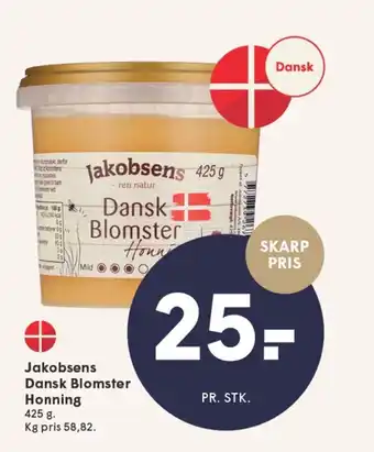 SPAR Jakobsens Dansk Blomster Honning tilbud