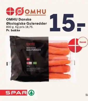 SPAR OMHU Danske Økologiske Gulerødder tilbud