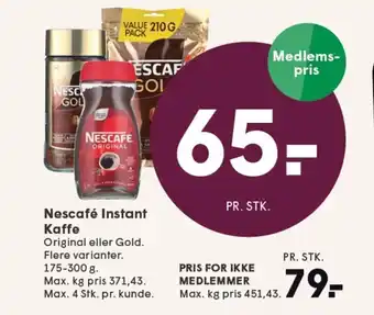 SPAR Nescafé Instant Kaffe tilbud