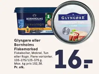 SPAR GLYNGØRE eller BORNHOLMS Fiskemarked tilbud