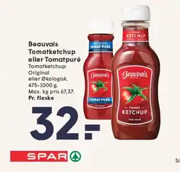 SPAR BEAUVAIS Tomatketchup eller Tomatpuré tilbud