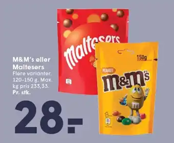 SPAR M&M's eller Maltesers tilbud