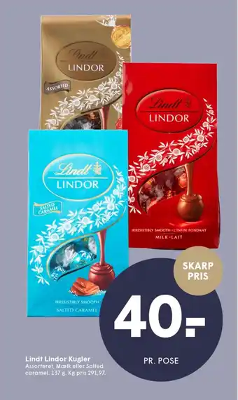 SPAR Lindt Lindor Kugler tilbud