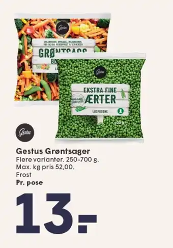 SPAR Gestus Grøntsager tilbud