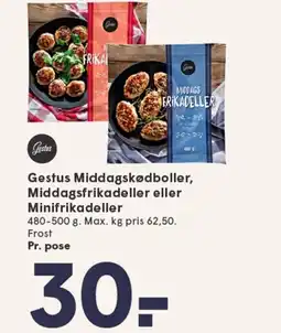 SPAR Gestus Middagskødboller, Middagsfrikadeller eller Minifrikadeller tilbud