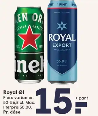 SPAR ROYAL Øl tilbud