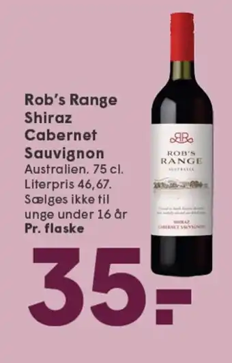 SPAR ROB'S RANGE Shiraz Cabernet Sauvignon tilbud