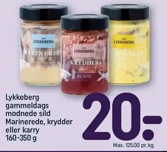 REMA 1000 Lykkeberg gammeldags modnede sild Marinerede, krydder eller karry tilbud