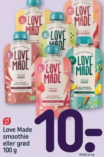 REMA 1000 Love Made smoothie eller grød tilbud