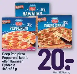 REMA 1000 SAN MARCO Deep pan pizza pepperoni, kebab eller Hawaiian tilbud