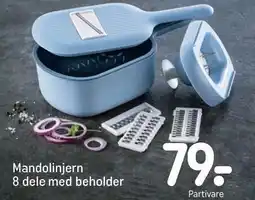 REMA 1000 Mandolinjern 8 dele med beholder tilbud