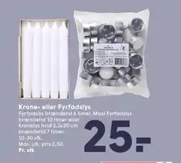 SPAR Krone- eller Fyrfadslys tilbud