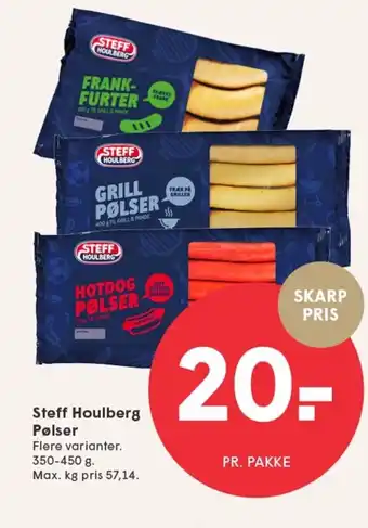 SPAR STEFF HOULBERG Pølser tilbud