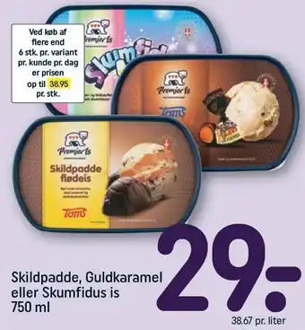 REMA 1000 Skildpadde, Guldkaramel eller Skumfidus is 750 ml tilbud