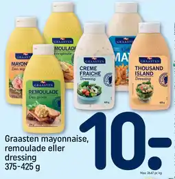 REMA 1000 Graasten mayonnaise, remoulade eller dressing tilbud